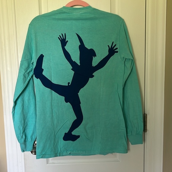 NWOT Disney Parks Peter Pan Long Sleeve Double sided Crew Neck Tee Size XS - Picture 3 of 7
